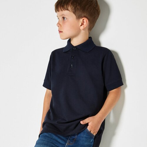 Size 11-12 Kustom Kit KK406 WHITE Childrens Kids Polo Shirt Polycotton Collar 